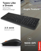 Lenovo 300 USB Arabic Wired Keyboard & Mouse Combo