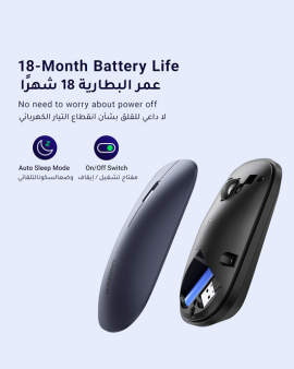 UGREEN Portable Wireless Mouse (Black) MU001